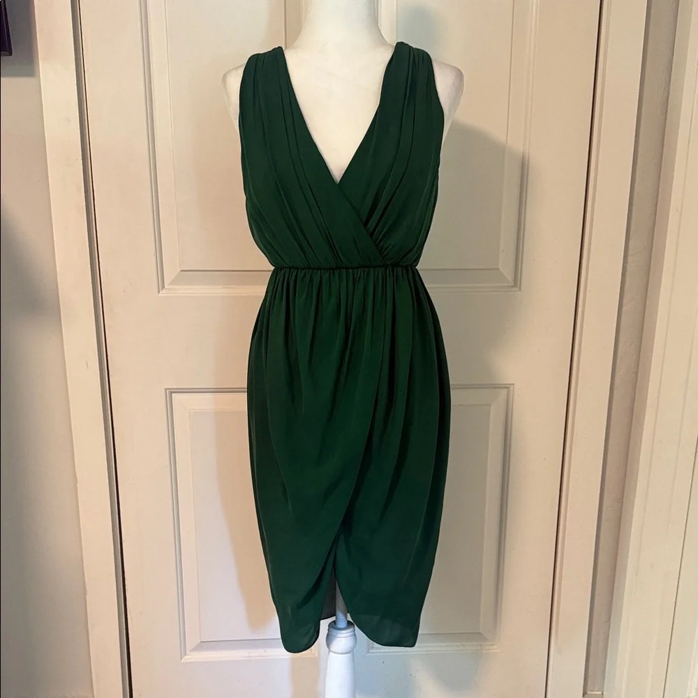 Alice + Olivia Deep Green Midi Dress - Picture 1 of 4